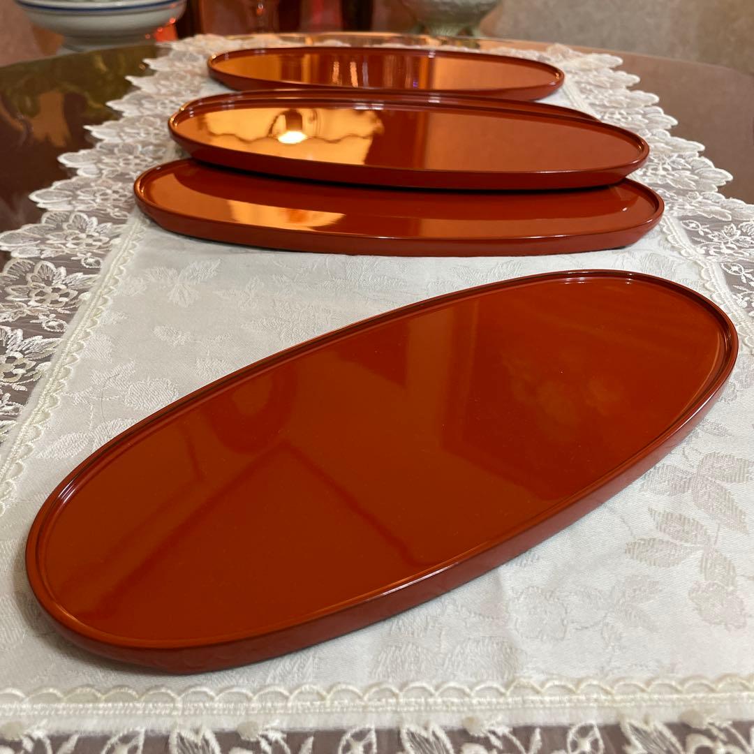 輪島塗 慶塚 楕円 お盆 5枚セット 前菜盆 オーバル 未使用 - メルカリ