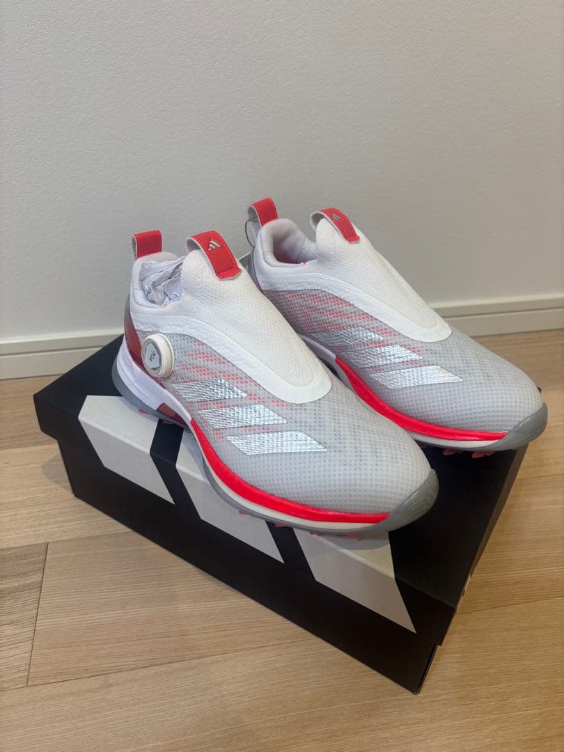 adidas ゴルフシューズ ホワイト/レッド アディダス（adidas）（レディース）ゴルフシューズ アディゼロ