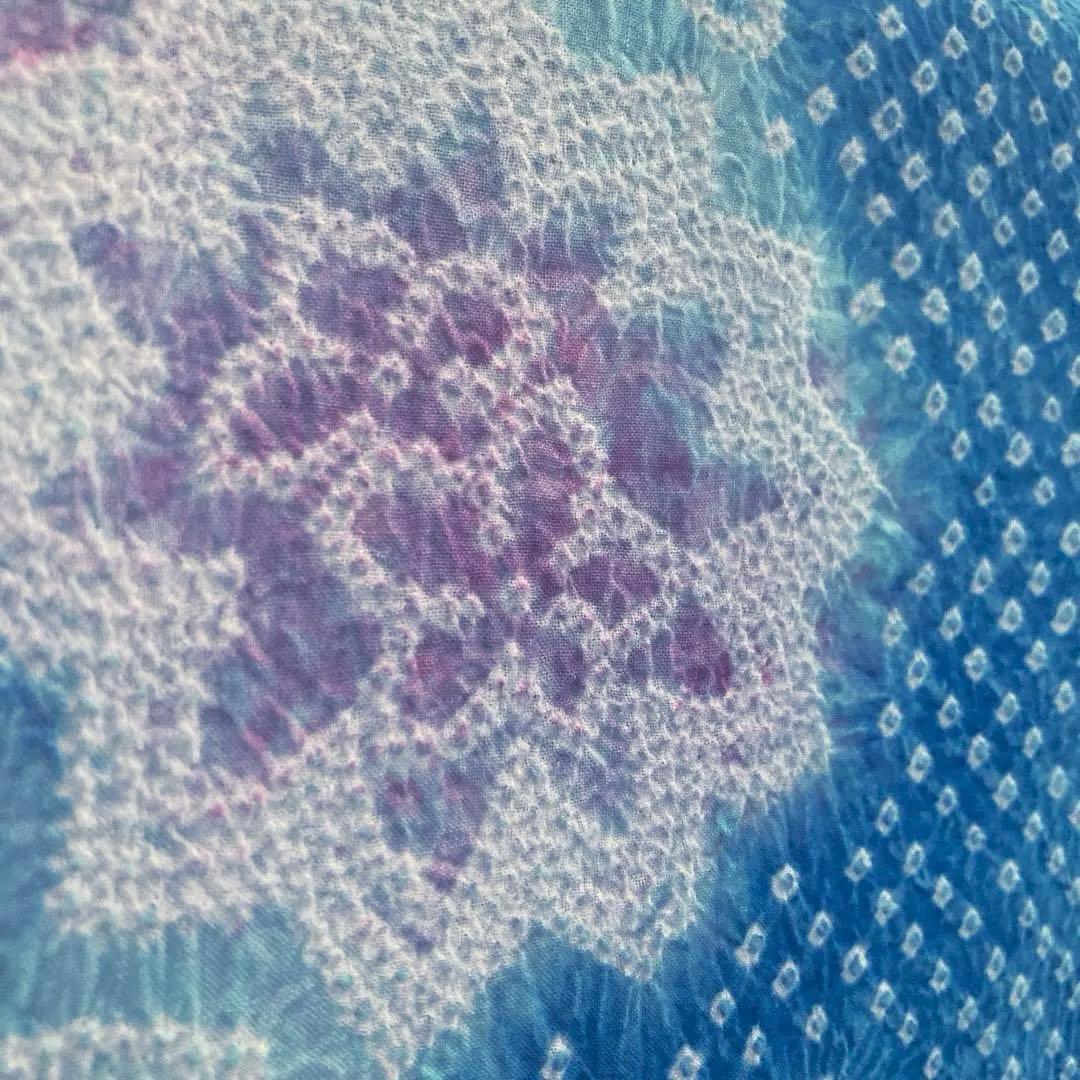 有松絞り・有松鳴海絞り　手縫い　上質浴衣　可愛い花模様　浴衣　No.2-250