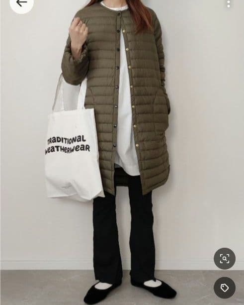 トラディショナルウェザーウェア　ARKLEY　ロングダウン　カーキ　34 TRADITIONAL WEATHERWEAR トラディショナル ウェザーウェア アークリー