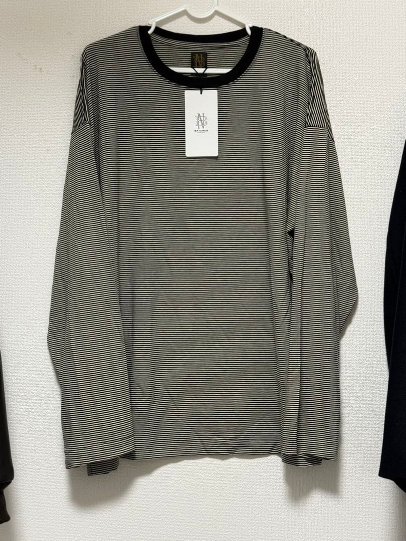【新品未使用】BATONER 24AW ウールロングスリーブTシャツ バトナー BATONER ウール クルーネック ロングスリーブ Tシャツ WOOL