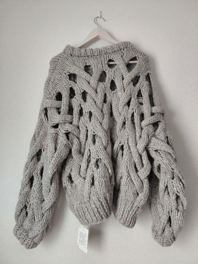 未使用タグ付】ETRE TOKYOルーズニッティングケーブルプルオーバー