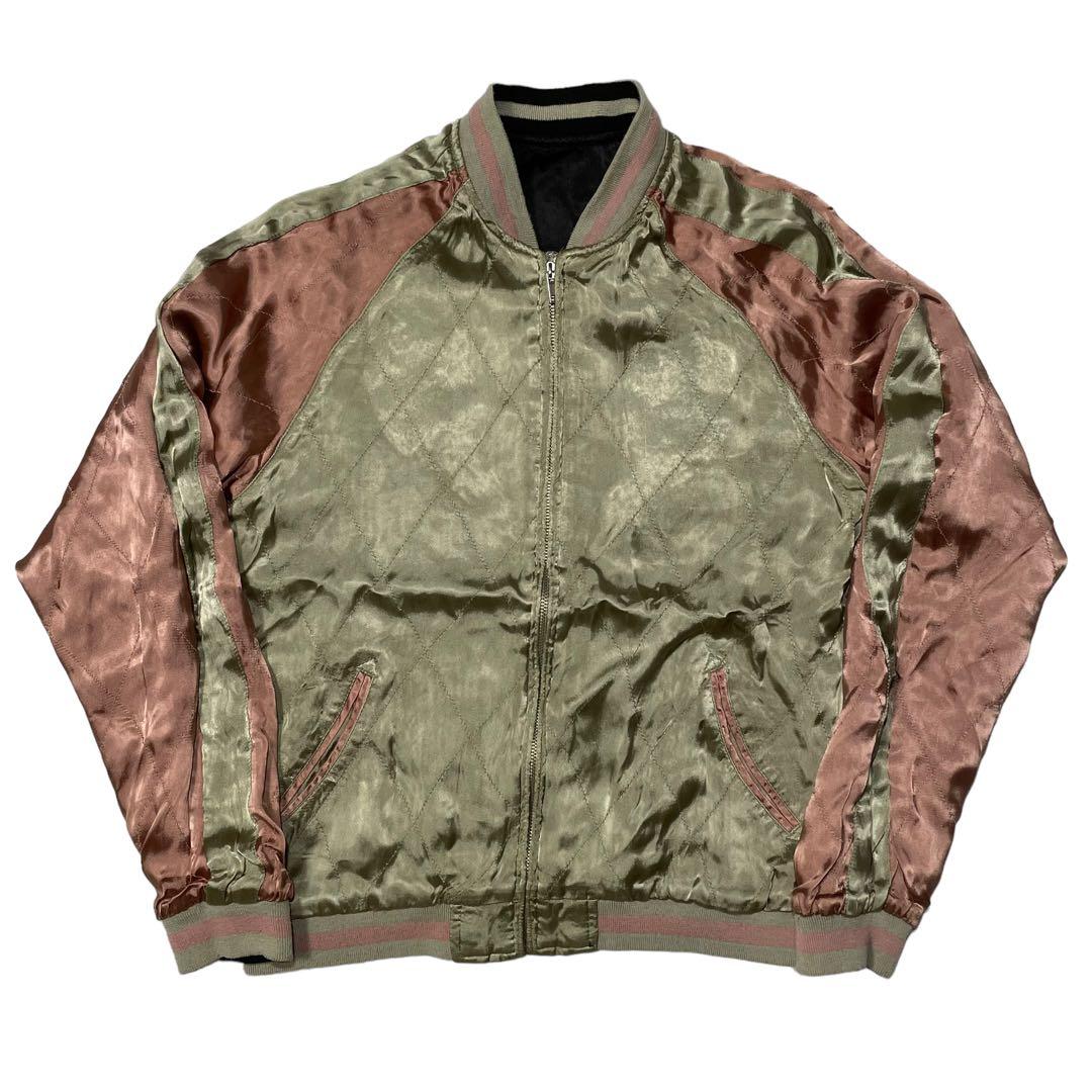 90's Pin-Ball 能面 翁 リバーシブル スカジャン サテン - メルカリ