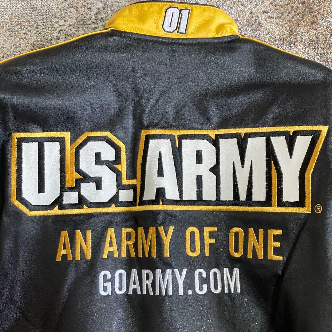 NASCAR レザー レーシングジャケット U.S.ARMY JH DESIGN