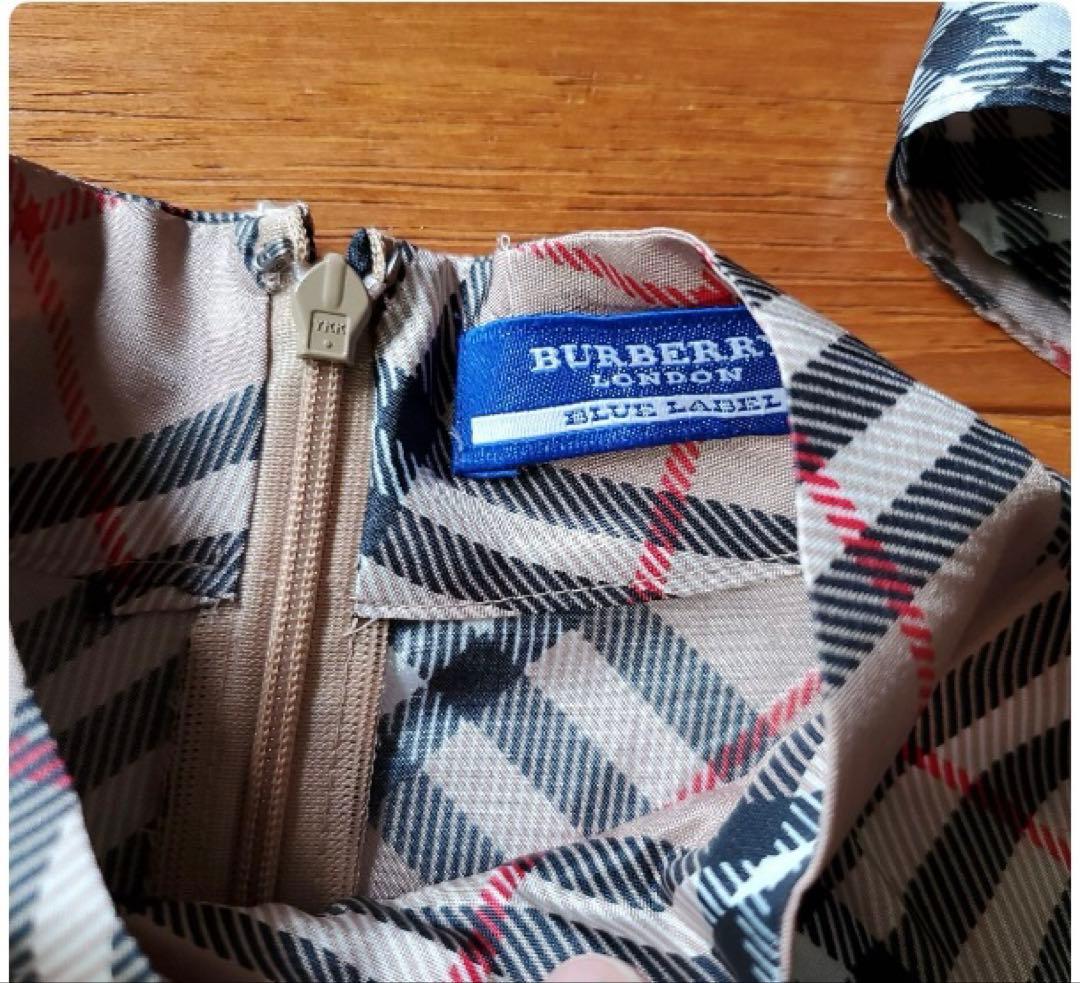 美品】BURBERRY BLUE LABEL スカーフ ブラウス ノバチェック