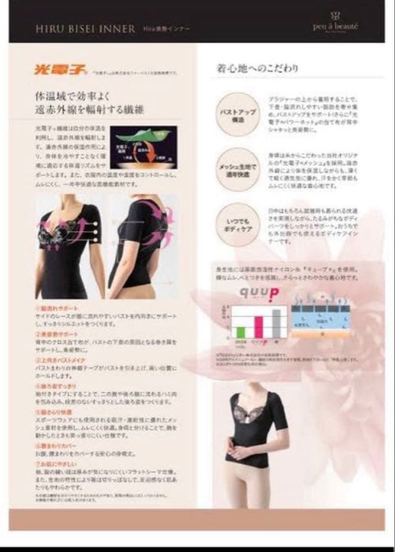 プウアボーテ 光電子Hiru美勢インナーМ新品 - メルカリ