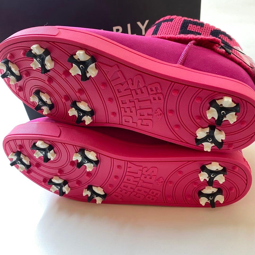 PEARLYGATES 053-1292102 ピンク ゴルフシューズ 箱あり - メルカリ