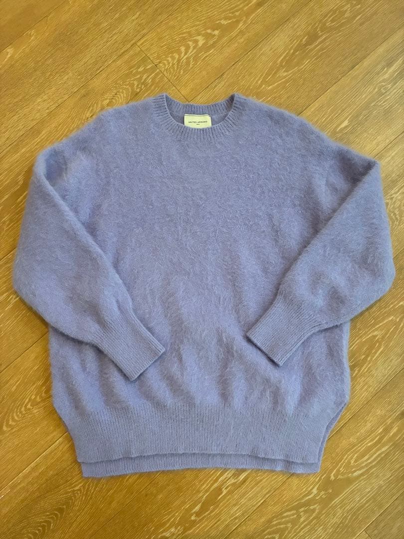 フォックスカシミヤクルーネックニット　パープル TITE IN THE STORE（ティテインザストア） ニット セーター フォックス