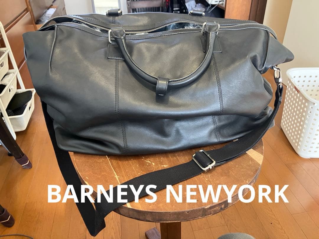 S*S様 美品　大容量　バーニーズニューヨーク　レザーボストンバッグ　2way BARNEYS NEWYORK（バーニーズニューヨーク） ボストンバッグ 一部牛革