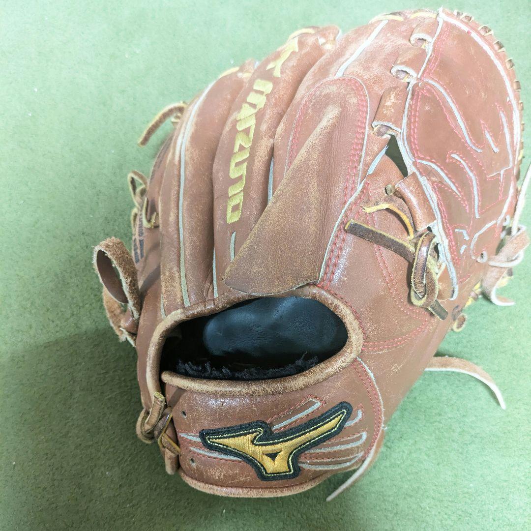 Mizuno 軟式グローブ 投手用 茶色 使用感あり - メルカリ