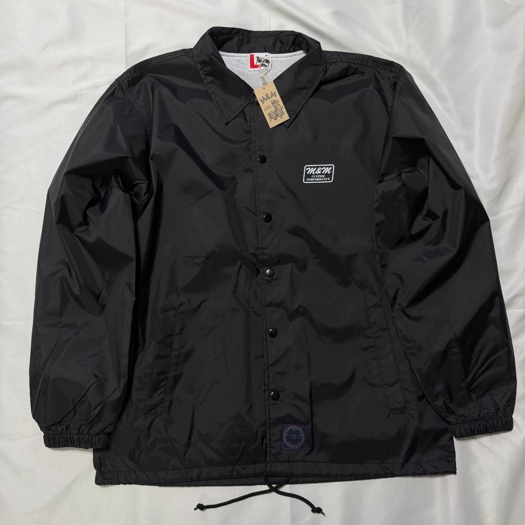 ひ*ゆ様 M&M Coach Jaket コーチジャケット ブラック Lサイズ - メルカリ