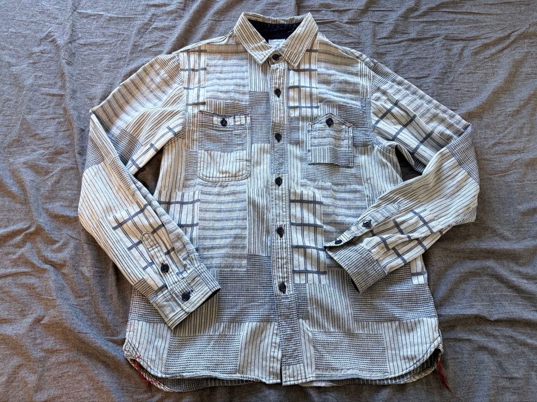 【試着のみ】BLUE TRICK 刺子パッチ ワークシャツ 白 サイズ5 XL 試着のみ】BLUE TRICK 刺子パッチ ワークシャツ 白 サイズ5 XL - メルカリ