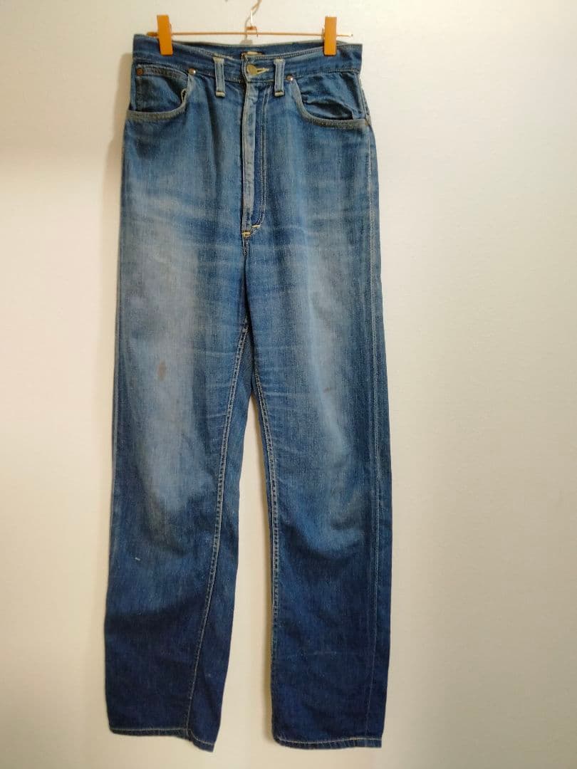 LEE 341Z センター赤タグ　50s 片耳　色濃い目　革パッチ　ライトオンス LEE 341Z センター赤タグ 50s 片耳 色濃い目 革パッチ ライトオンス