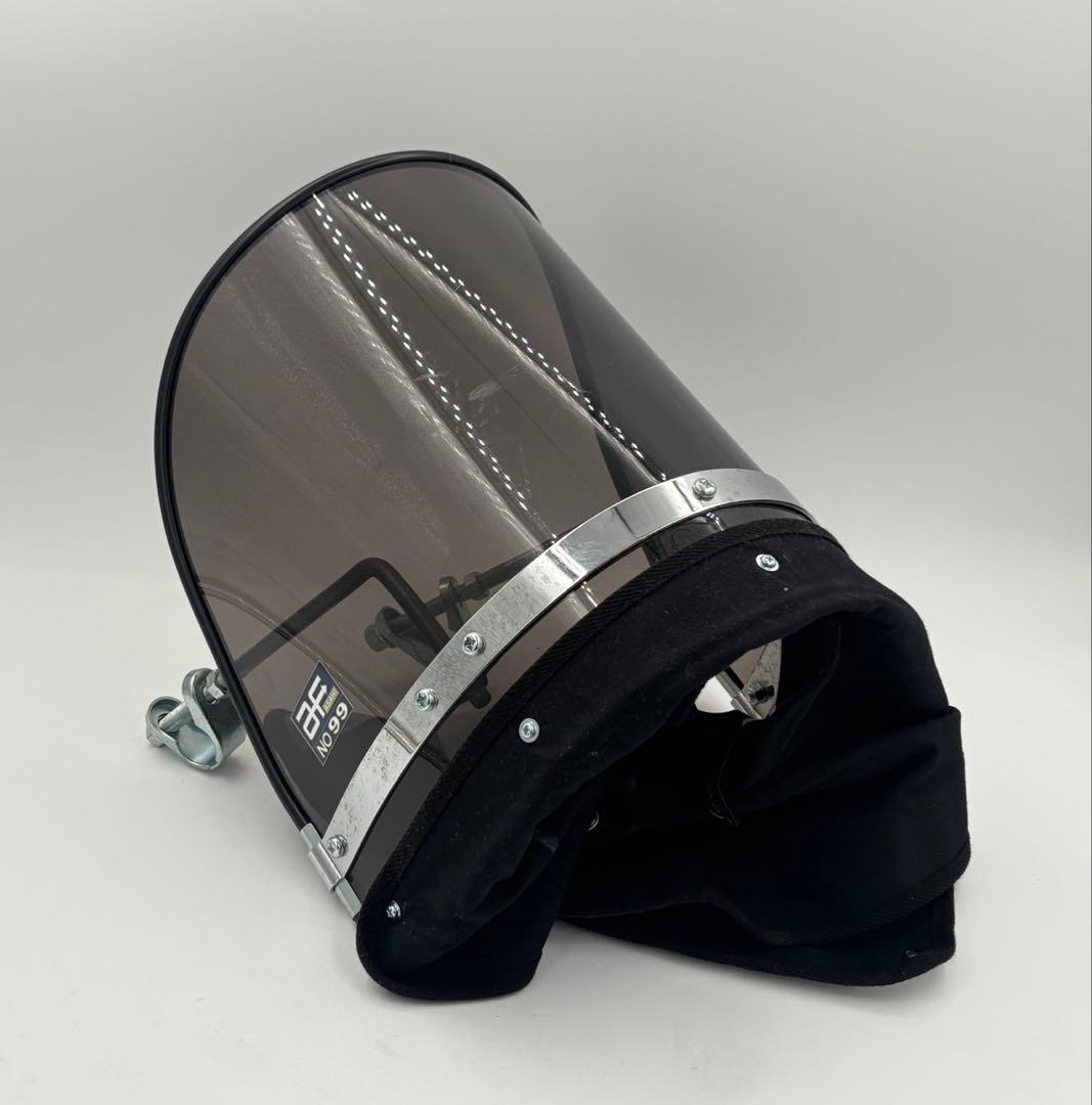 風防 スモーク 旧車風 カスタム用 Zファーザー系 汎用 スモーク風防/フチクリア | 旧車バイクカスタムパーツのゼット