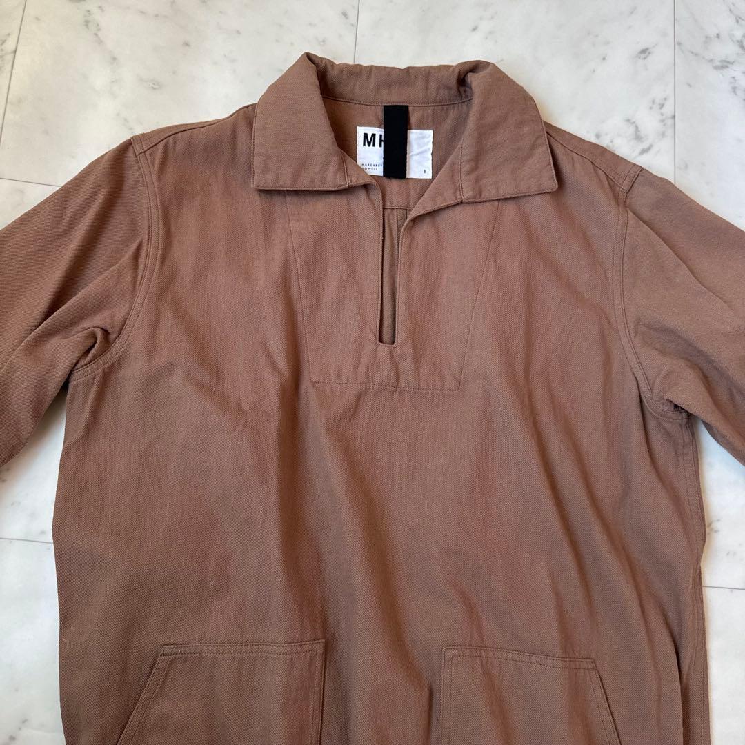 MHL. マーガレットハウエル コットン100 ロングワンピース ブラウン