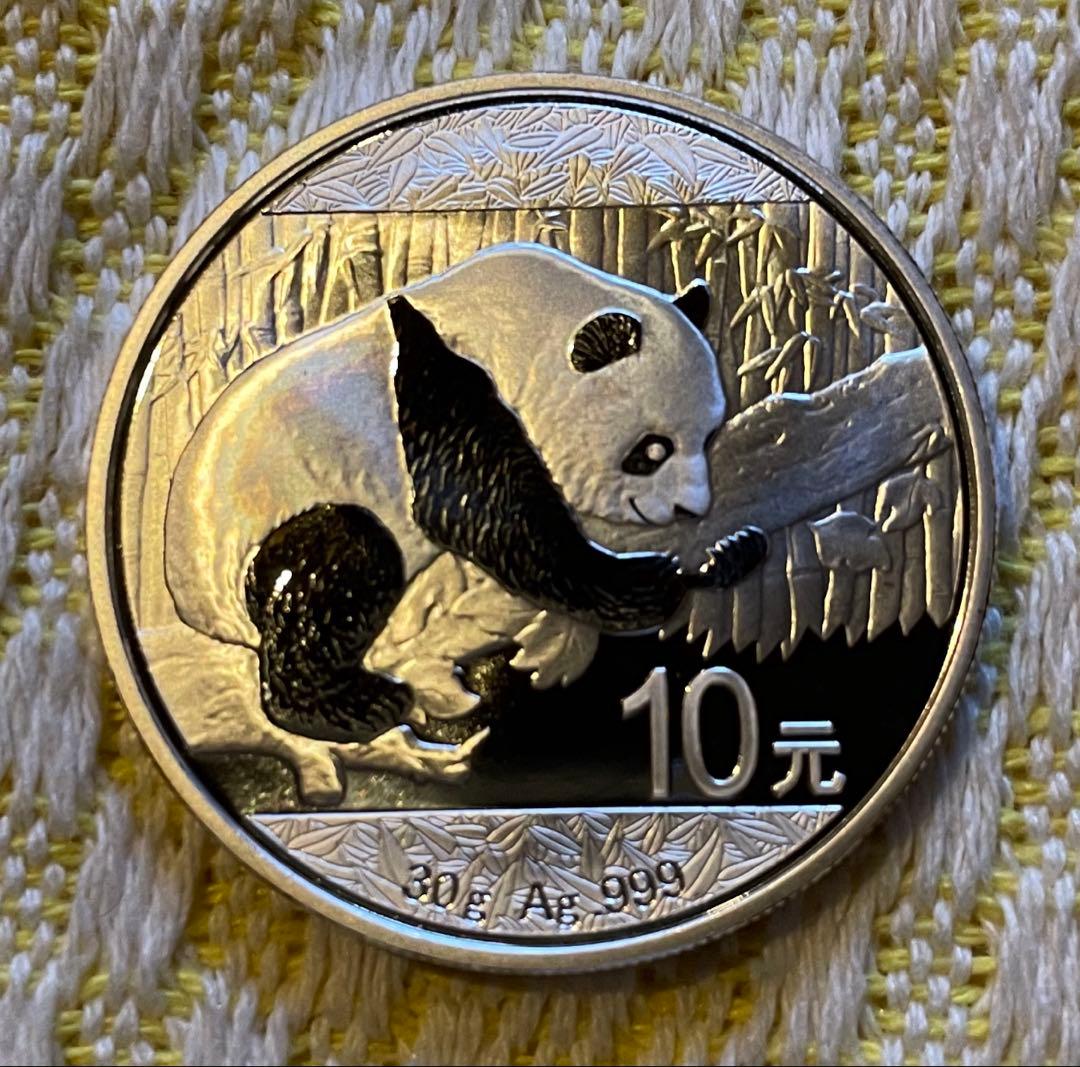 2016年 純銀 パンダ銀貨 30g 中国 10元 シルバーコイン - メルカリ