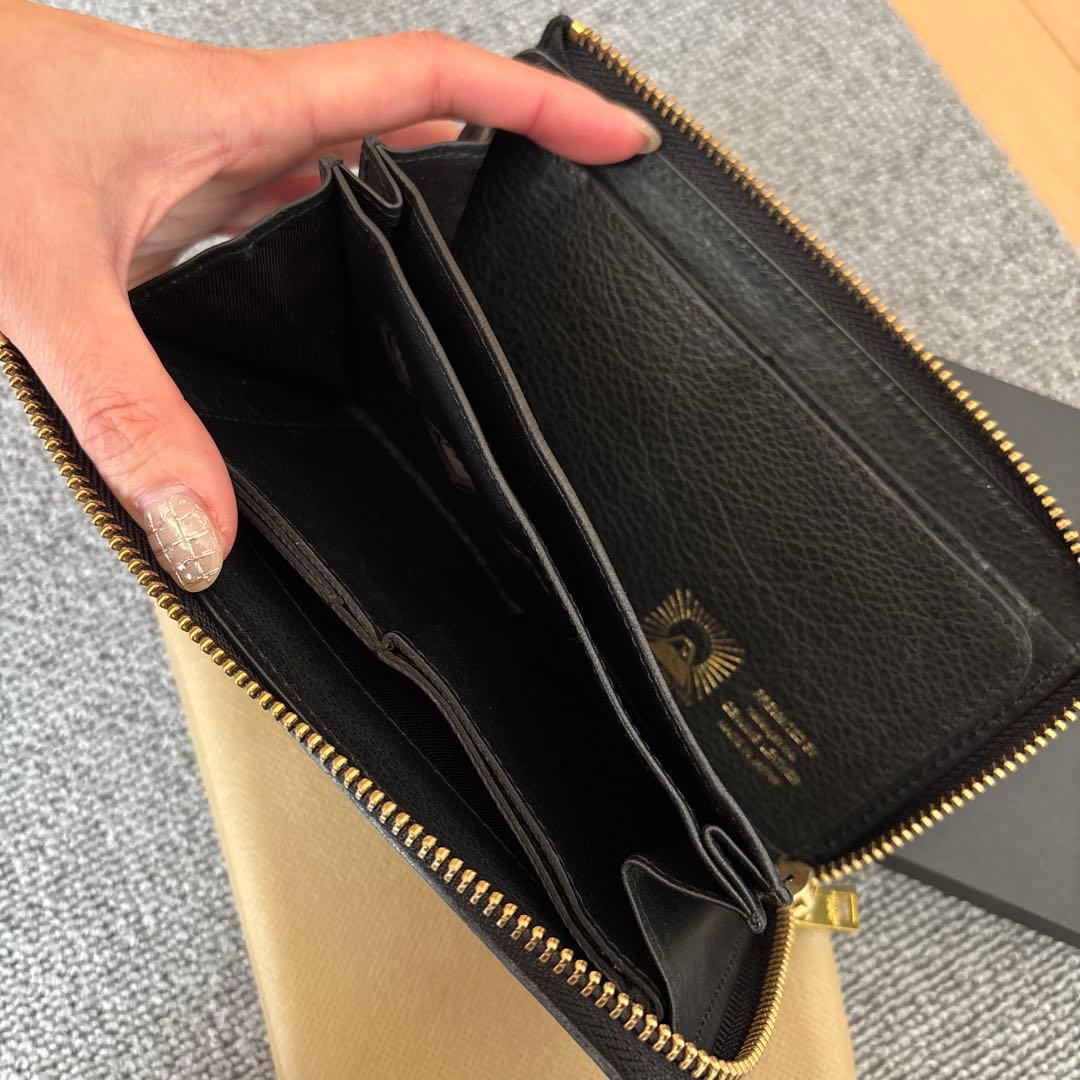 ハレルヤ ネイビー 小さい長財布 TIDY 2.0 ハンドメイド 栃木レザー