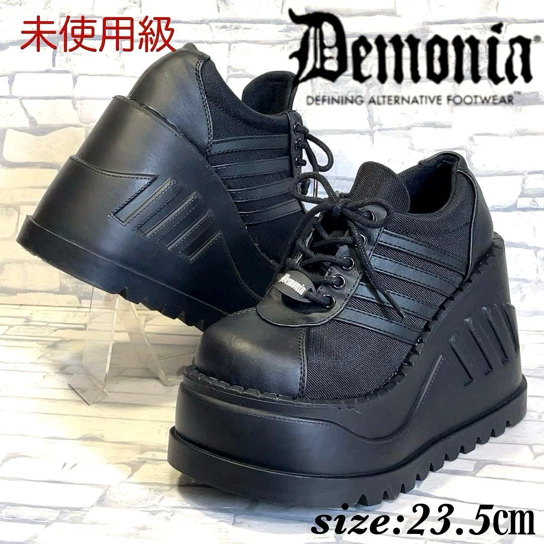 極美品 DEMONIA 超厚底スニーカー 黒 地雷 サブカル - メルカリ