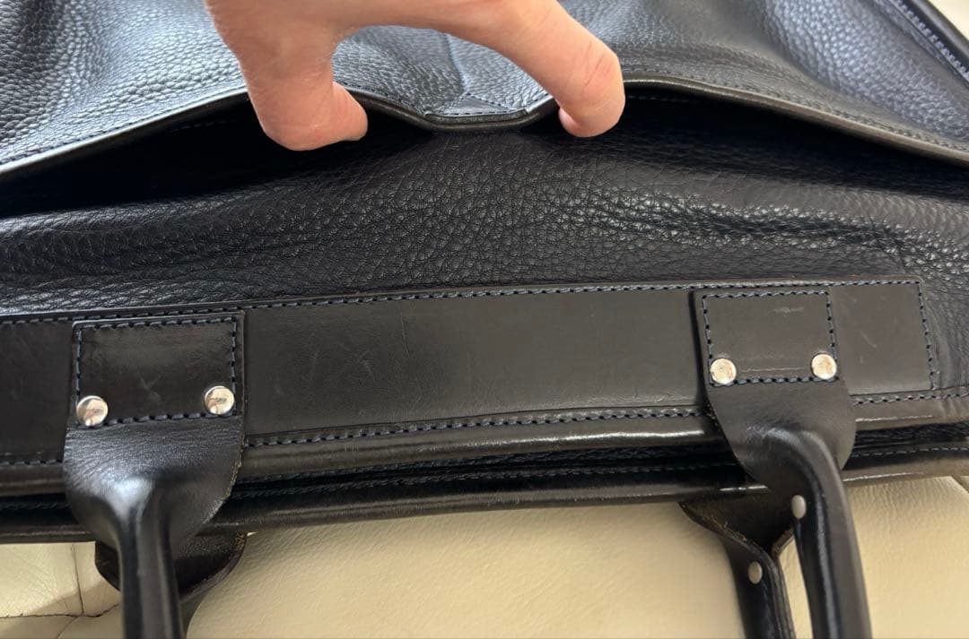 美品】Felisi8637/2 シュリンクレザー ブリーフケース イタリア製