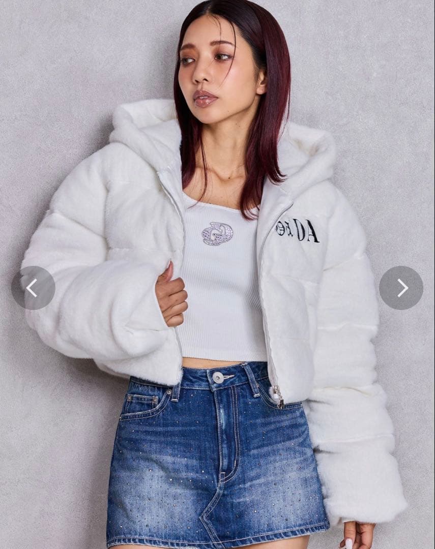 GYDA×GALFY eco far superショートコート 早い者勝ち - メルカリ