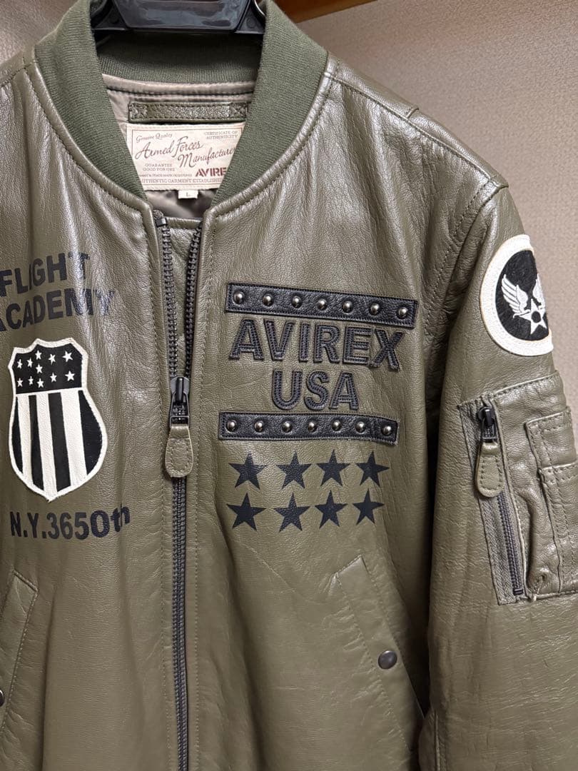AVIREX アビレックス☆本革 レザージャケット☆ライダース ☆MA-1 楽天市場】AVIREX アヴィレックス スタンド MA-1 レザージャケット