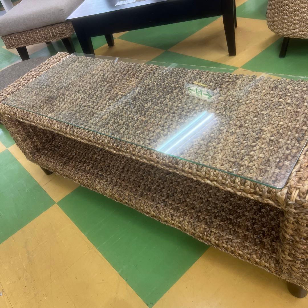 3518 アジアン家具ガラステーブル - メルカリ