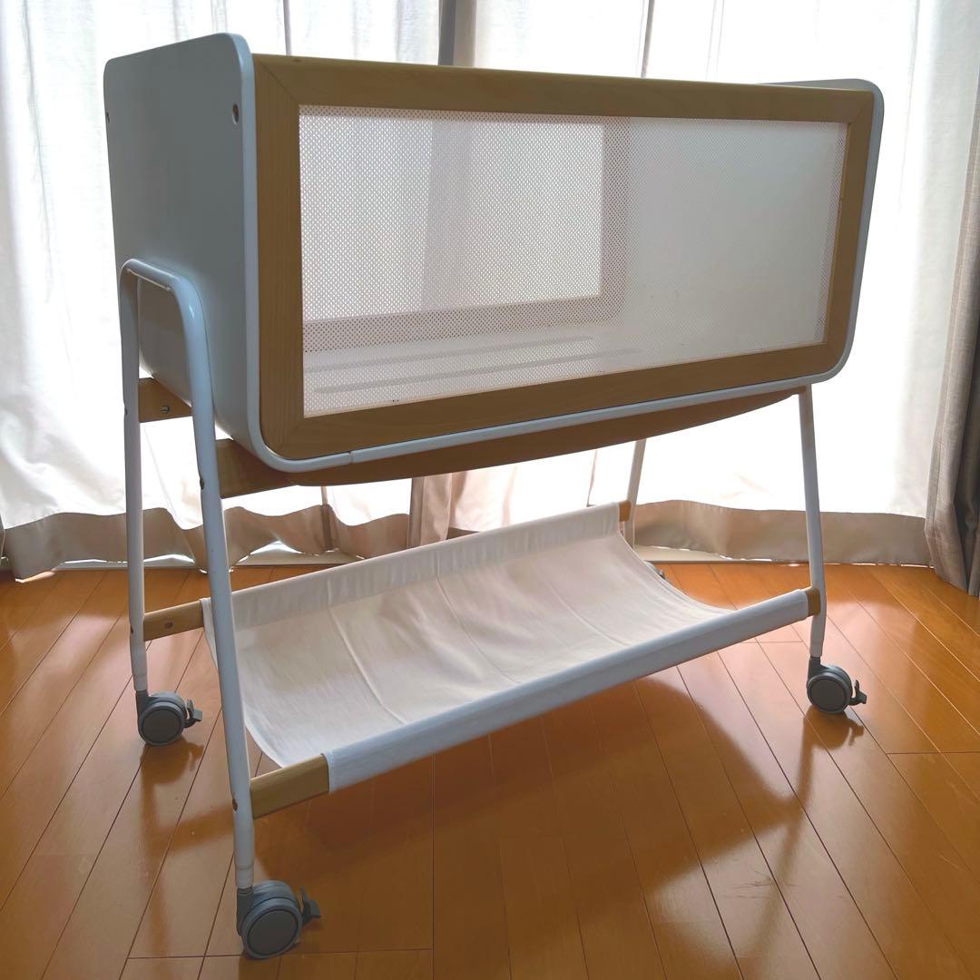 【美品】リリワゴン2 ベビーベッド 白 リリワゴンII ホワイト 株式会社大和屋 ホワイト 大和屋｜yamatoya