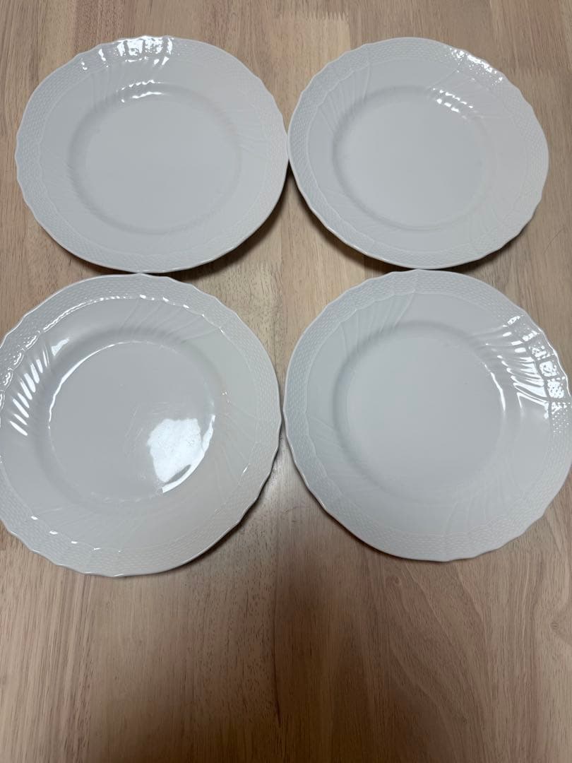 リチャードジノリ ベッキオ・ホワイト プレート22cm 4枚 ジノリ1735／リチャード ジノリ（GINORI 1735／Richard Ginori