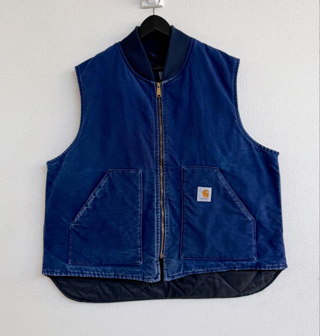 超超スペシャル 80s 星タグ ヴィンテージ カーハート ベスト XXL ブルー 希少】80s 星タグ USA製 カーハート ダックベスト 紺VQ182 M - メルカリ