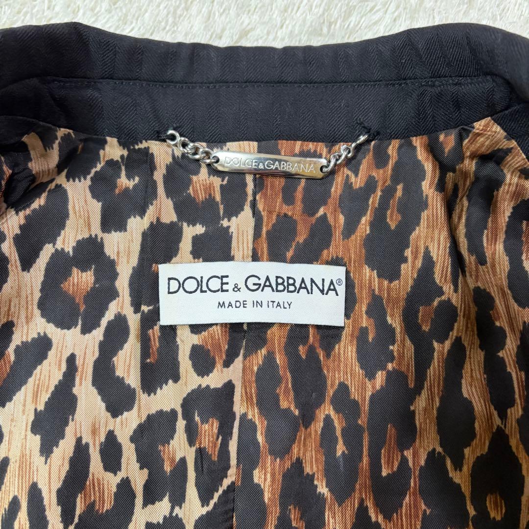 ドルチェ＆ガッバーナ ドルガバ レオパード テーラードジャケット ロゴ