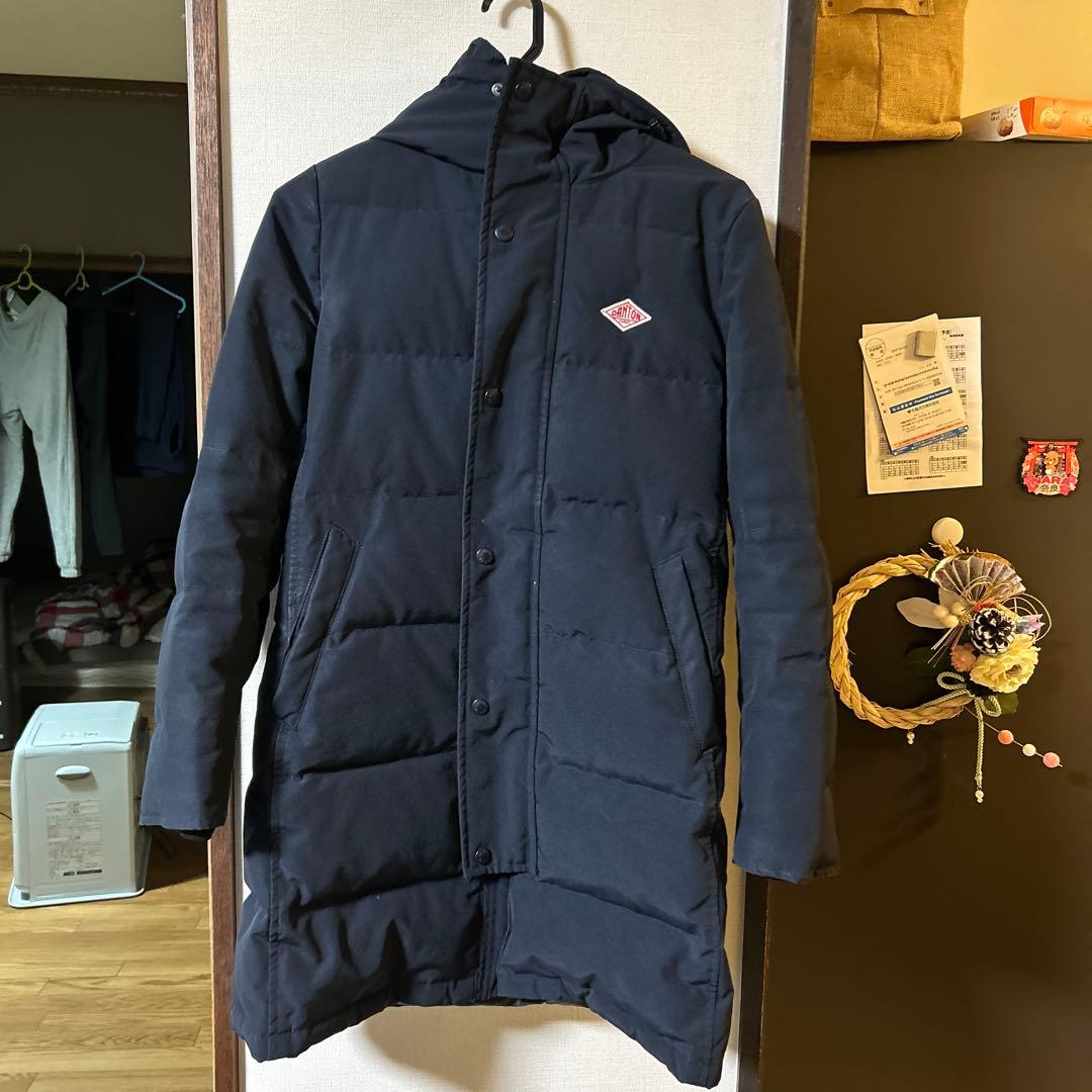 DANTON ネイビー ダウンジャケット フード付き - メルカリ