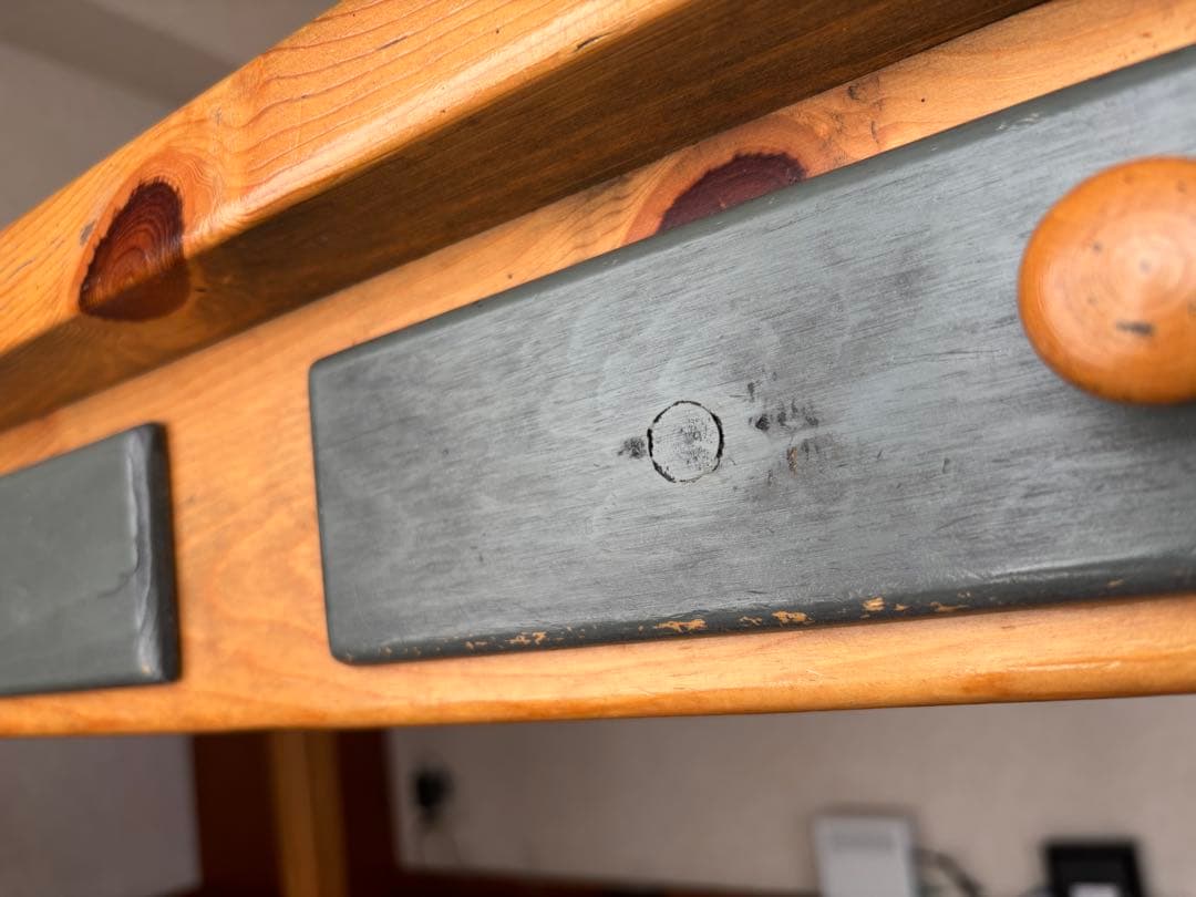 アンファン パイン材ダイニングテーブル - メルカリ