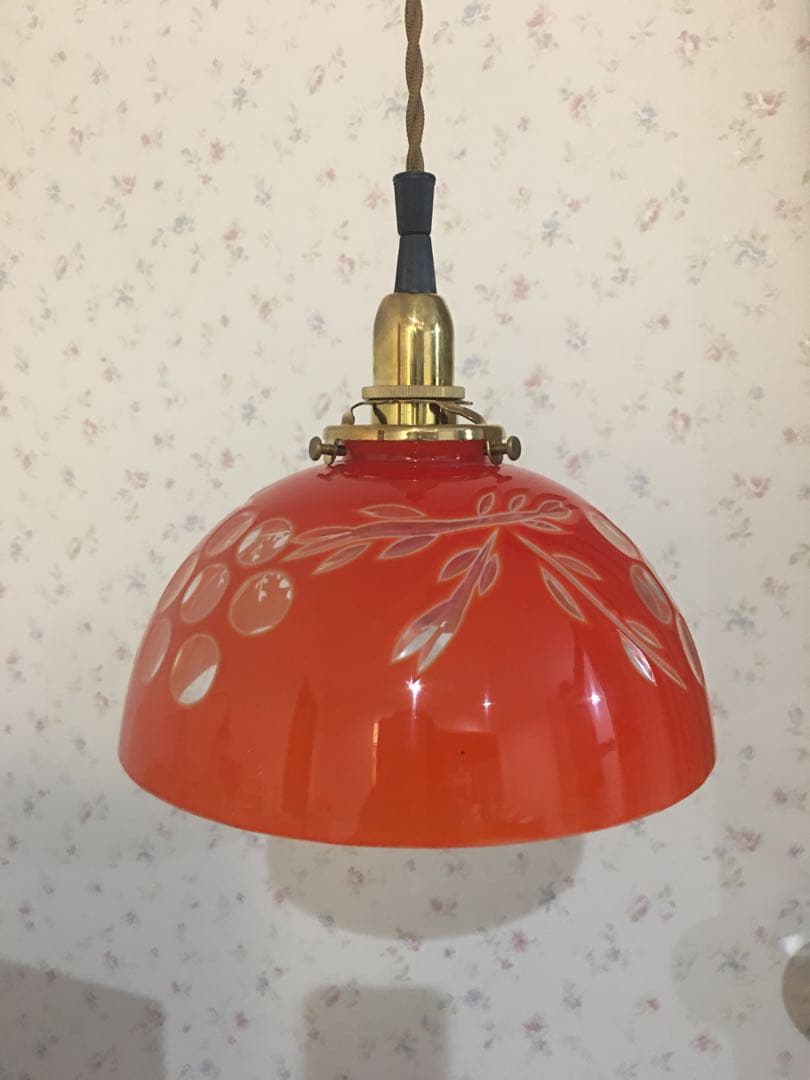 大正時代 赤切子 電笠 電傘 ランプシェード - メルカリ