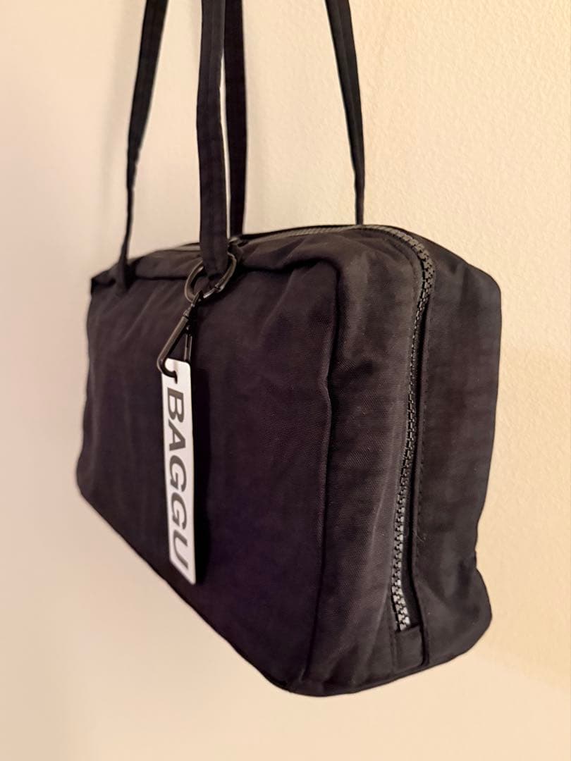 BAGGU NYLON BOWLER BAG 黒 バグゥ ナイロン バッグ - メルカリ