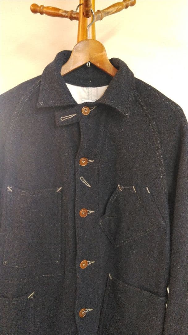 ポストオーバーオール M　スウィートベアウール カバーオール ダークネイビー ポストオーバーオール M スウィートベアウール カバーオール ダーク