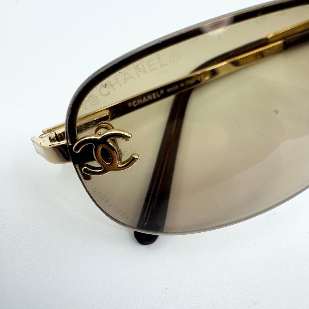 CHANEL シャネル サングラス ゴールド ココマーク ブラウン - メルカリ