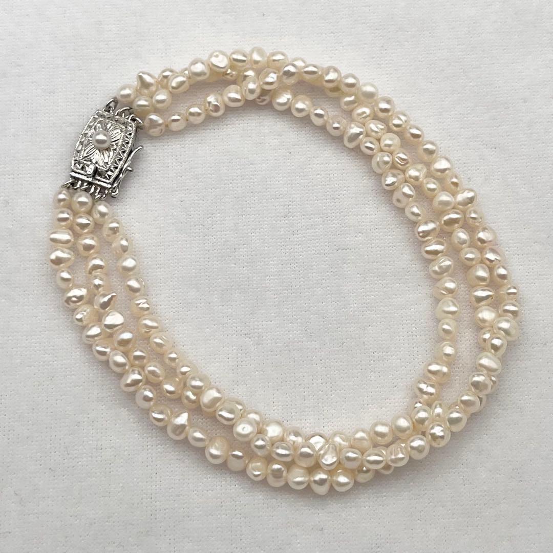 タサキ 淡水真珠 パール ブレスレット 3.0mm SILVER