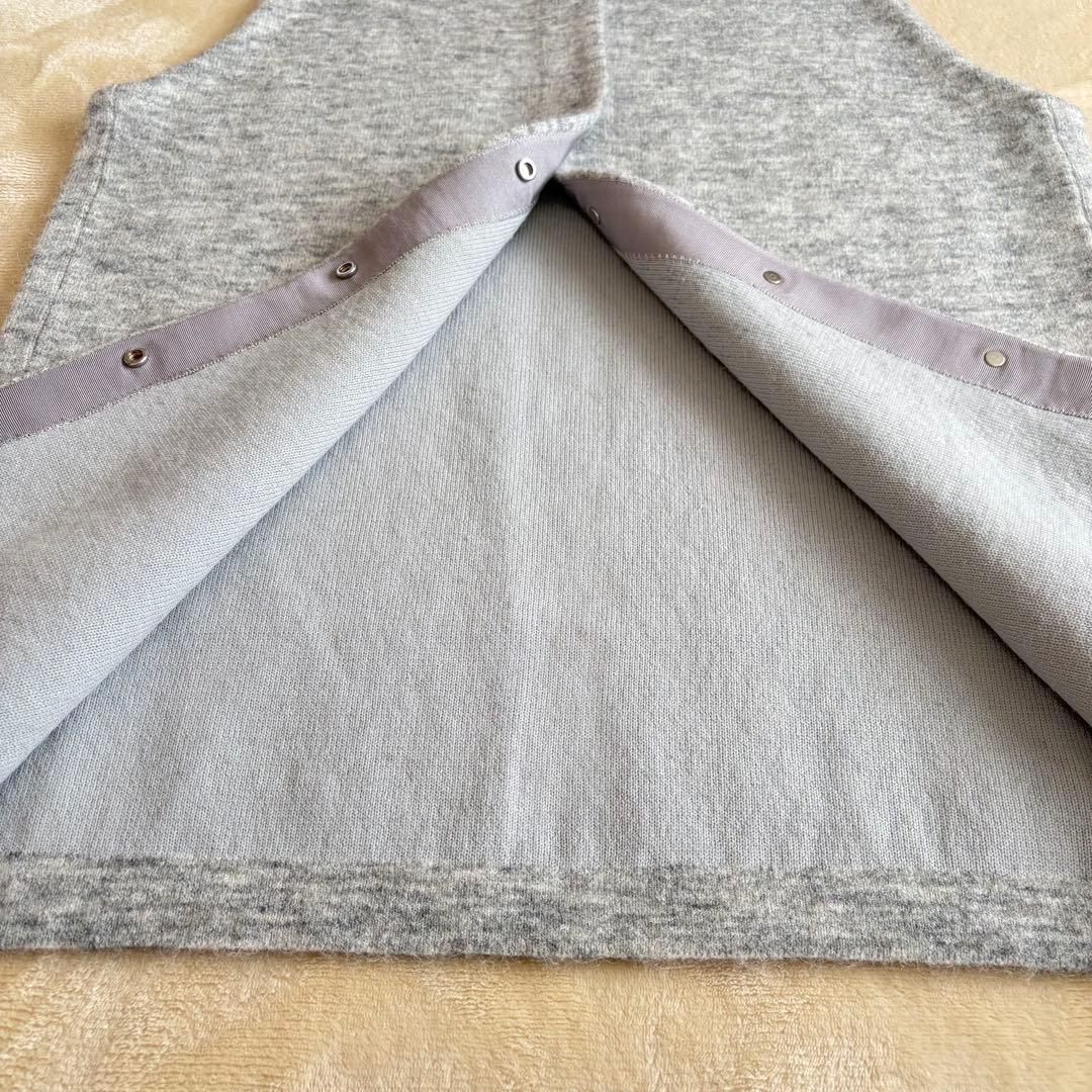新品タグ付✨ 自由区 大きいサイズ44 モヘアニットジレ ライトグレー