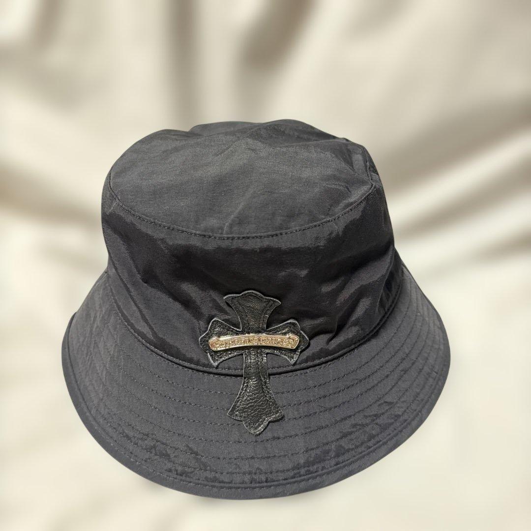 バケットハット 黒 十字架刺繍 - メルカリ