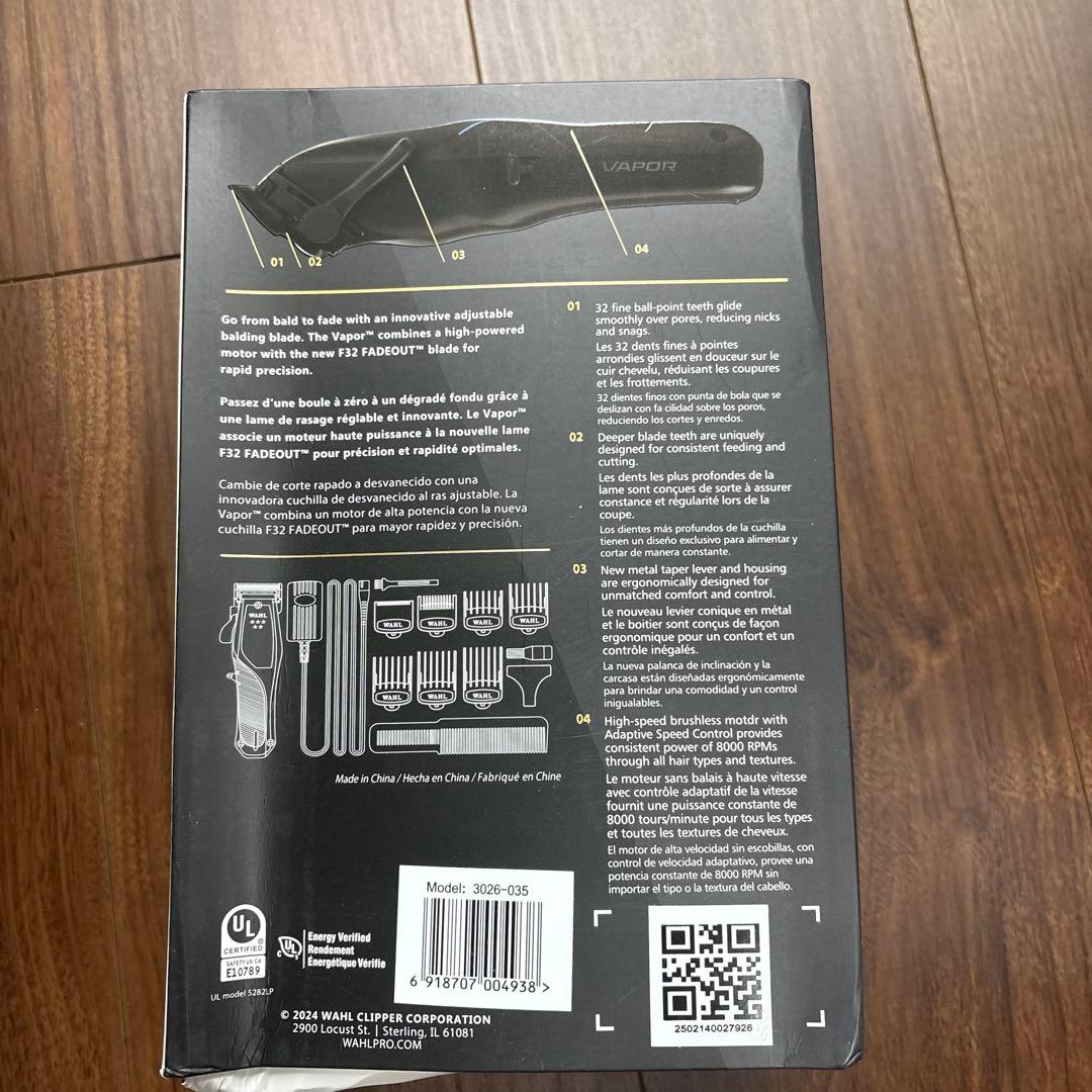 WAHL 5Star Vapor コードレスバリカン ウォールブラック新品未使用