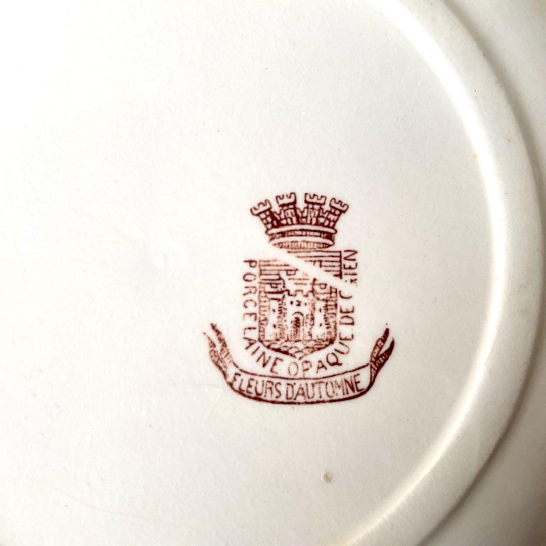 ジアンGien 秋の花フルールドトンヌ デザートプレート3枚フランス