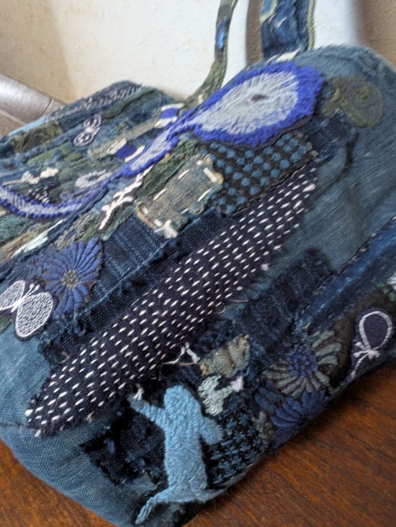 《吉田カバン&Wolf&Flower&襤褸》古布　藍染　ミナ　pjc 　バック