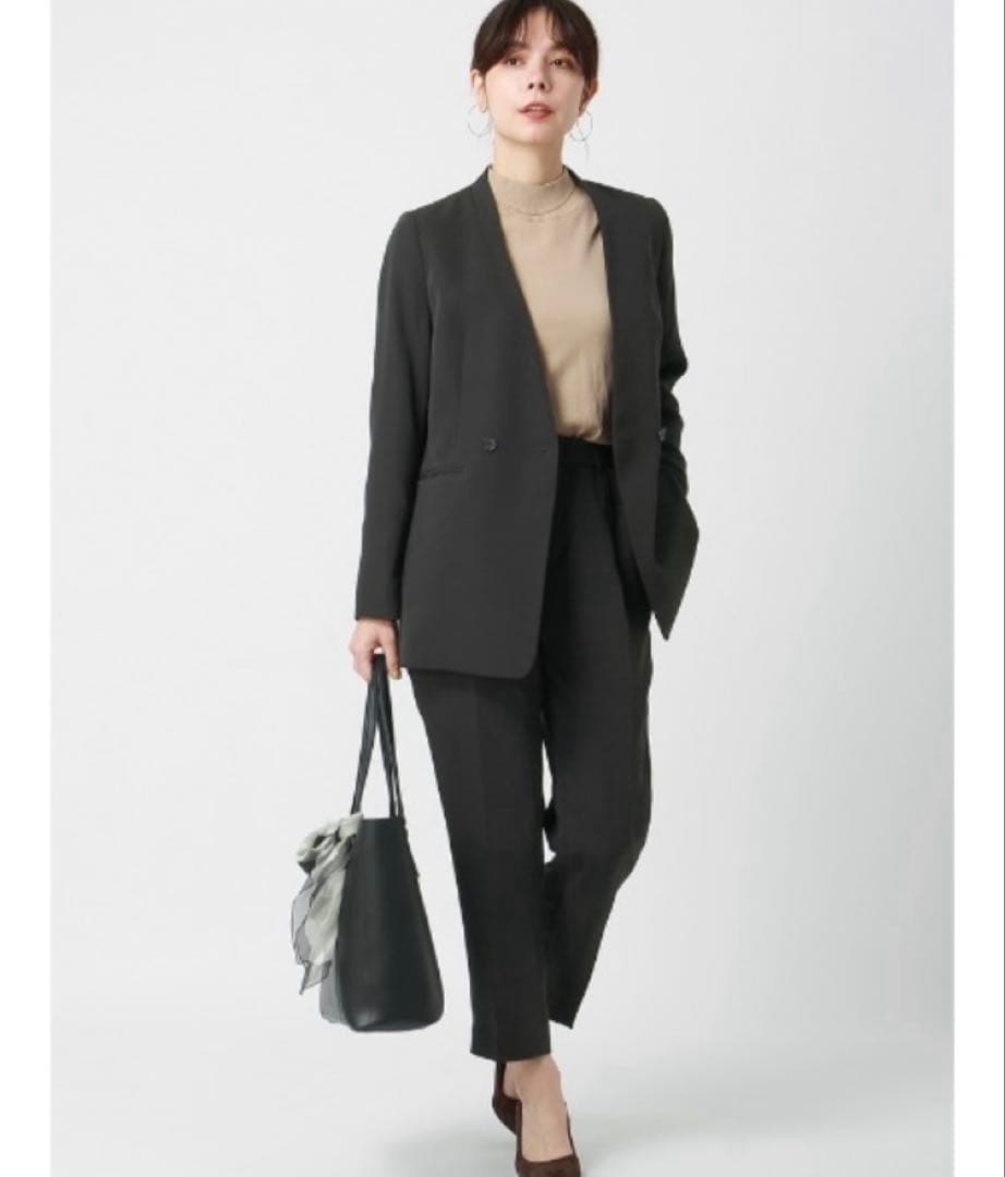 新品 ザスーツカンパニー ダブルブレスト パンツスーツ ダブルクロスサテン