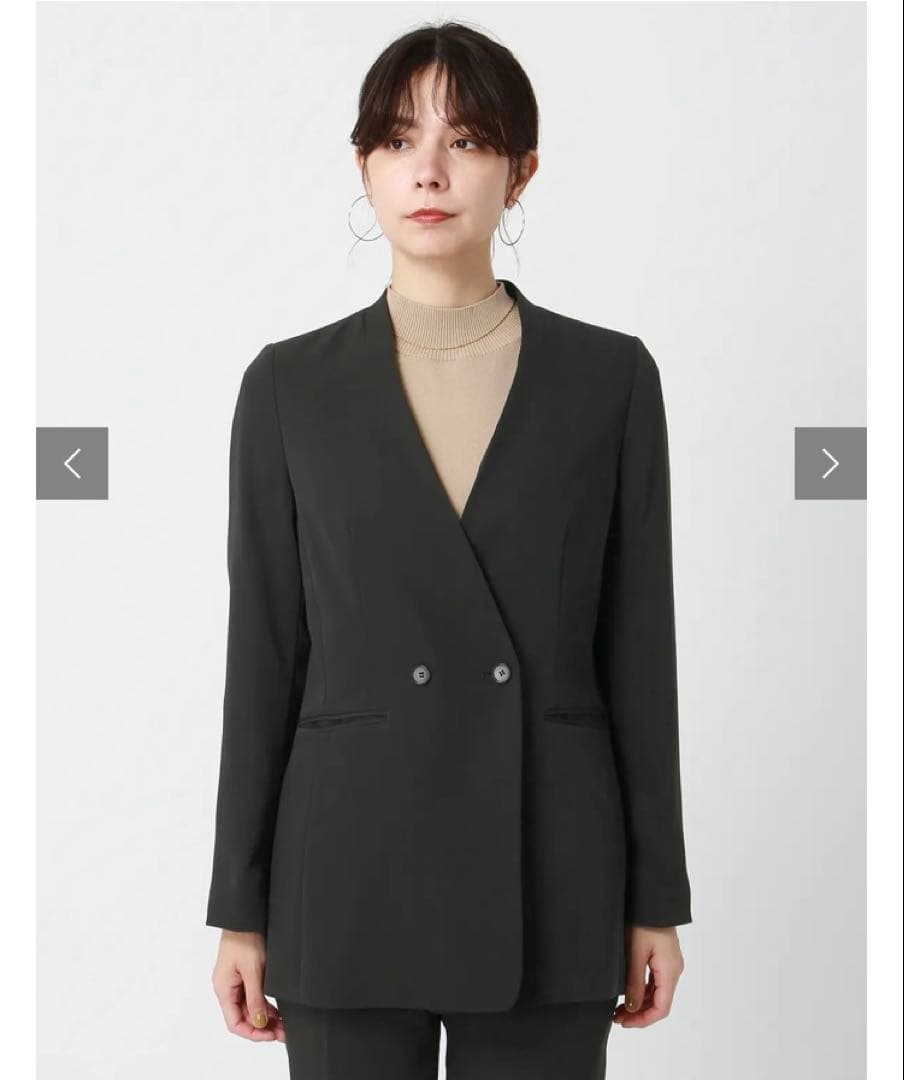 新品 ザスーツカンパニー ダブルブレスト パンツスーツ ダブルクロスサテン