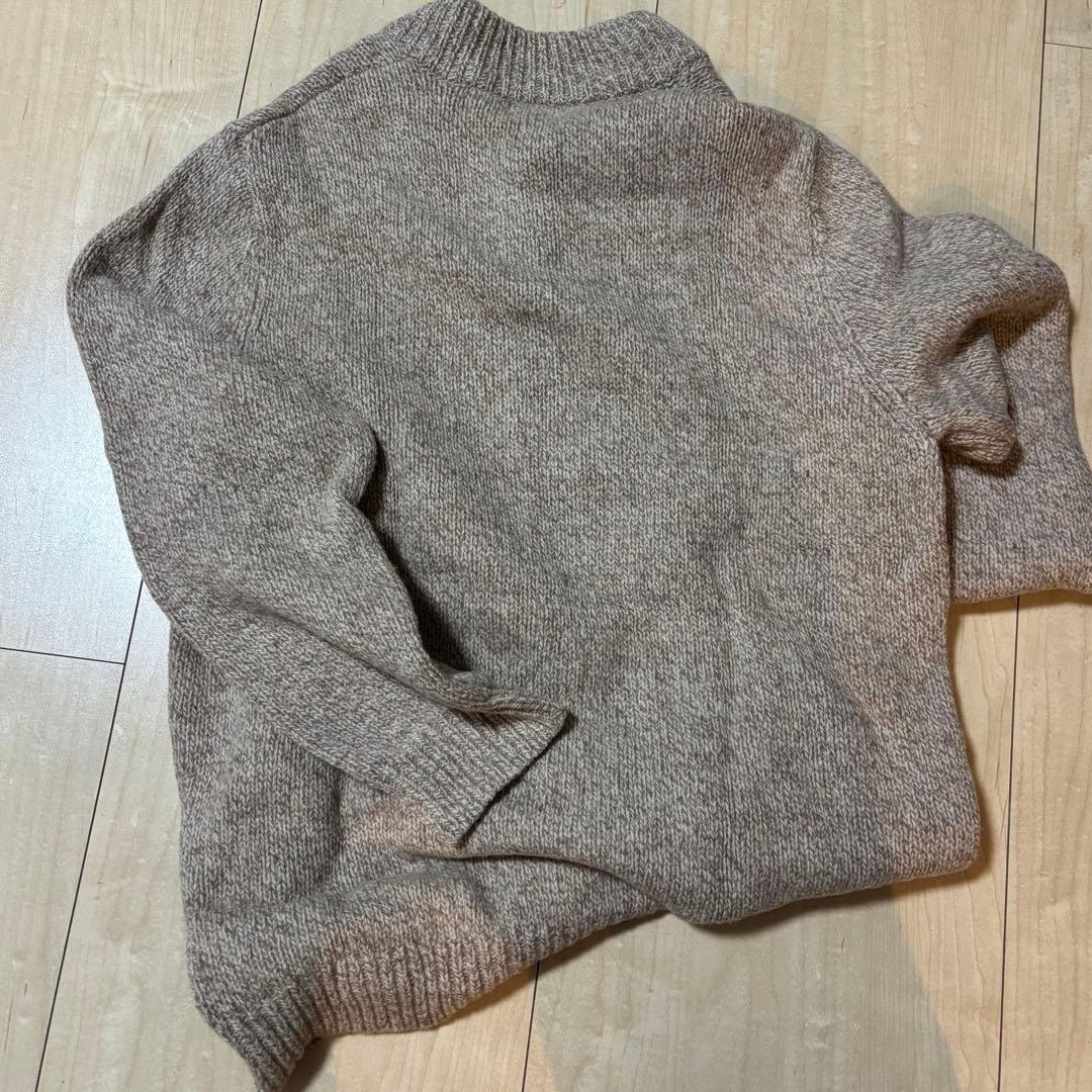 【L.L.Bean】ootho ヘンリーネックニットセーター　ブラウンベージュ