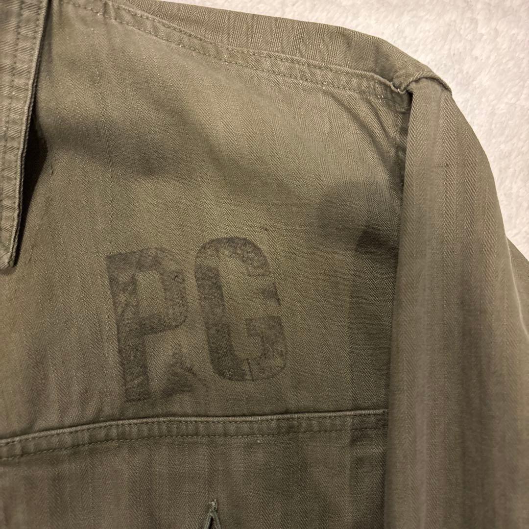 tmsmog1827ステンシル40s〜M-43 ヘリンボーンツイルHBT VINTAGE 40's U.S ARMY M-43 HBT JACKET Size 34R 40年代 アメリカ軍