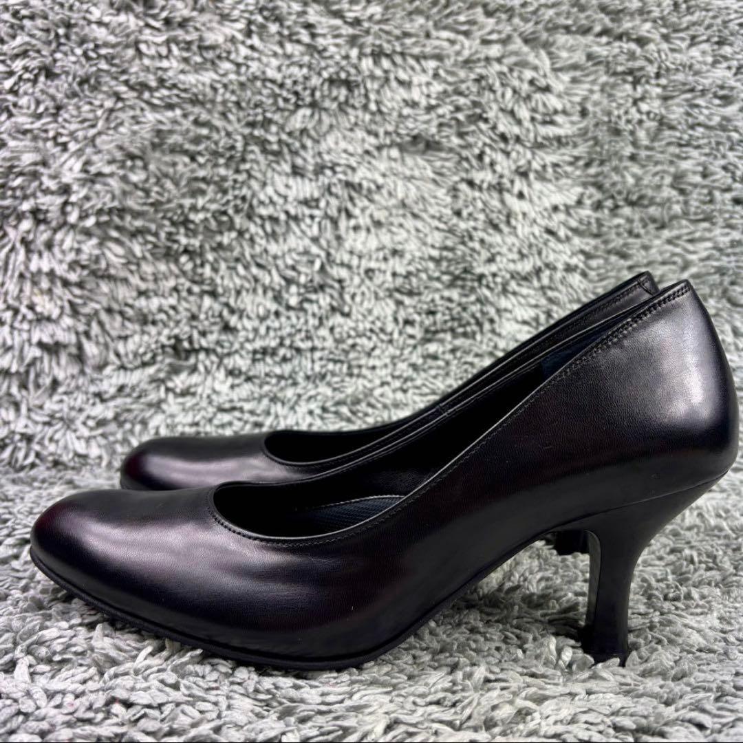 未使用級 ワコール サクセスウォーク ブラック パンプス 24.5EE