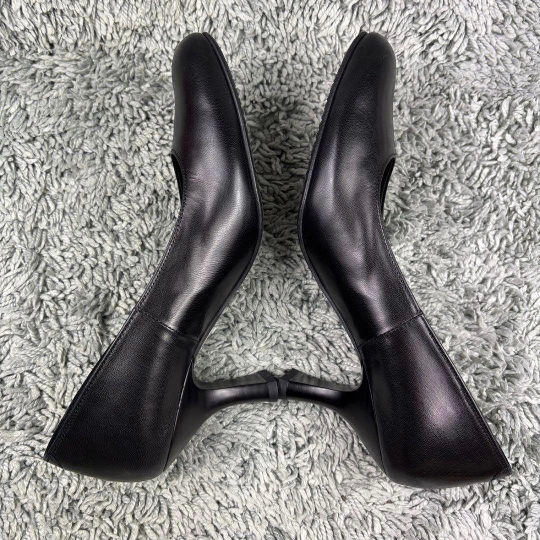 未使用級 ワコール サクセスウォーク ブラック パンプス 24.5EE