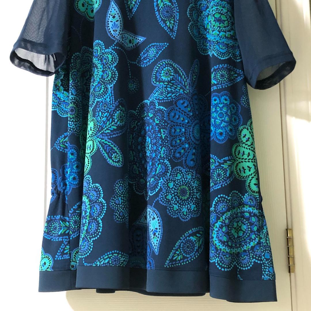 ◎未使用 TOKUKO 1er VOL トクコ チュニック 花模様 青系 - メルカリ