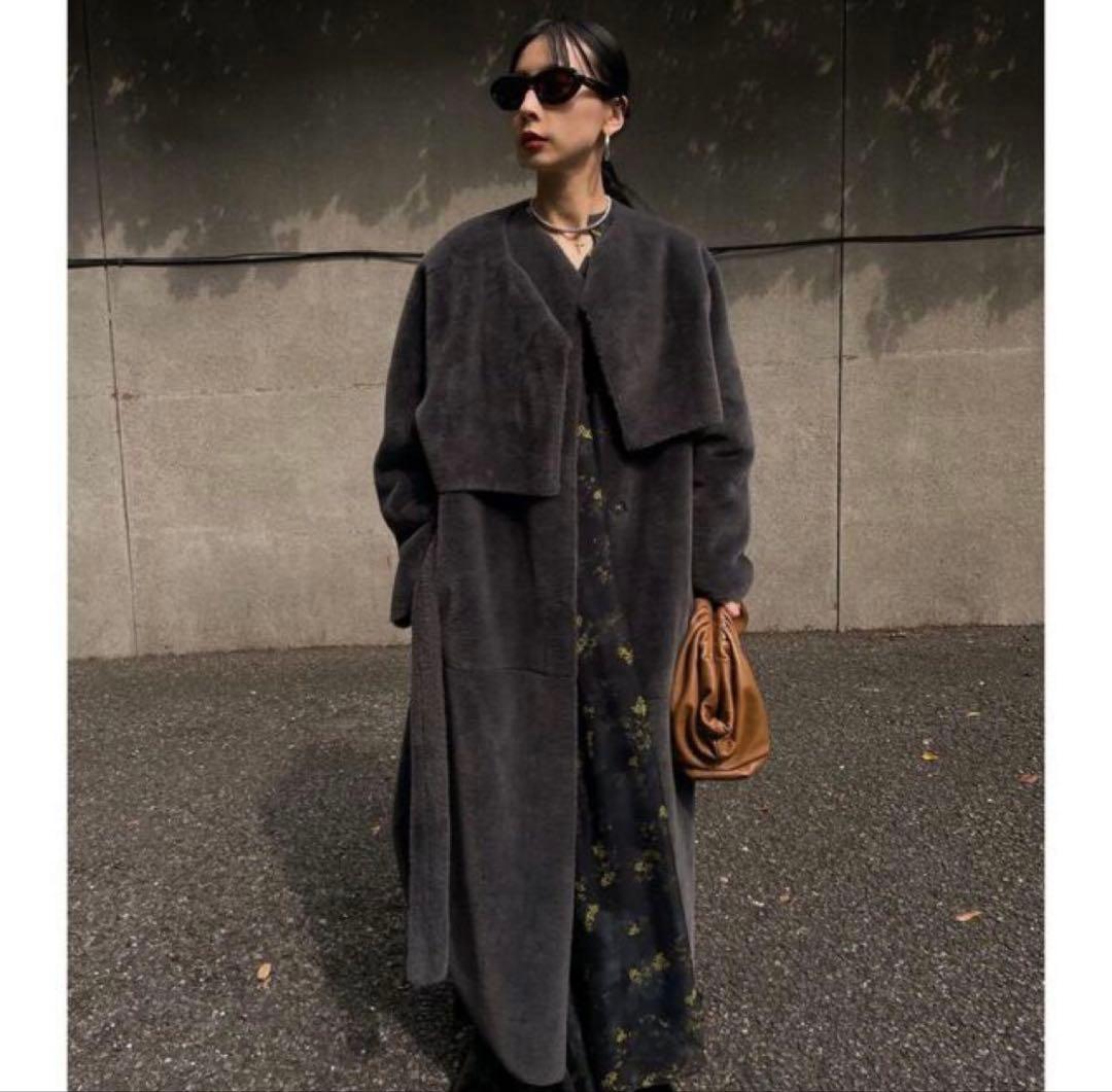 Ameri VINTAGEリバーシブルロングコート - メルカリ